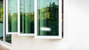 A tinted window panels